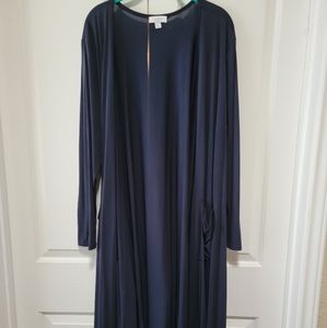 Navy blue LuLaRoe Sarah Duster sweater